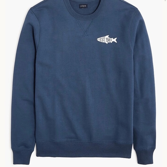J. Crew Other - J Crew Men's Size Medium Cotton 1983  Fish Union Blue Crewneck